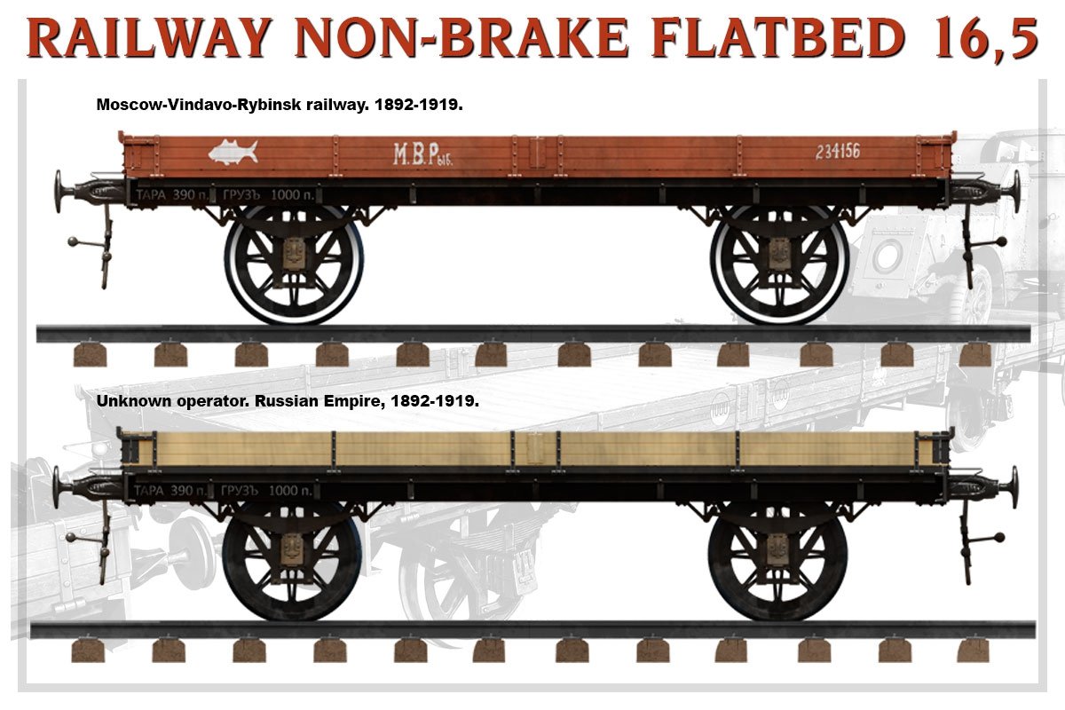 MiniArt 39004 Wagon plat sans frein de chemin de fer 16,5 t 1/35 – Bild 7