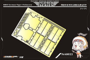 Maquette Voyager FE48022 Schürzen (GP) allemand Tiger I de la Seconde Guerre mondiale au 1/48