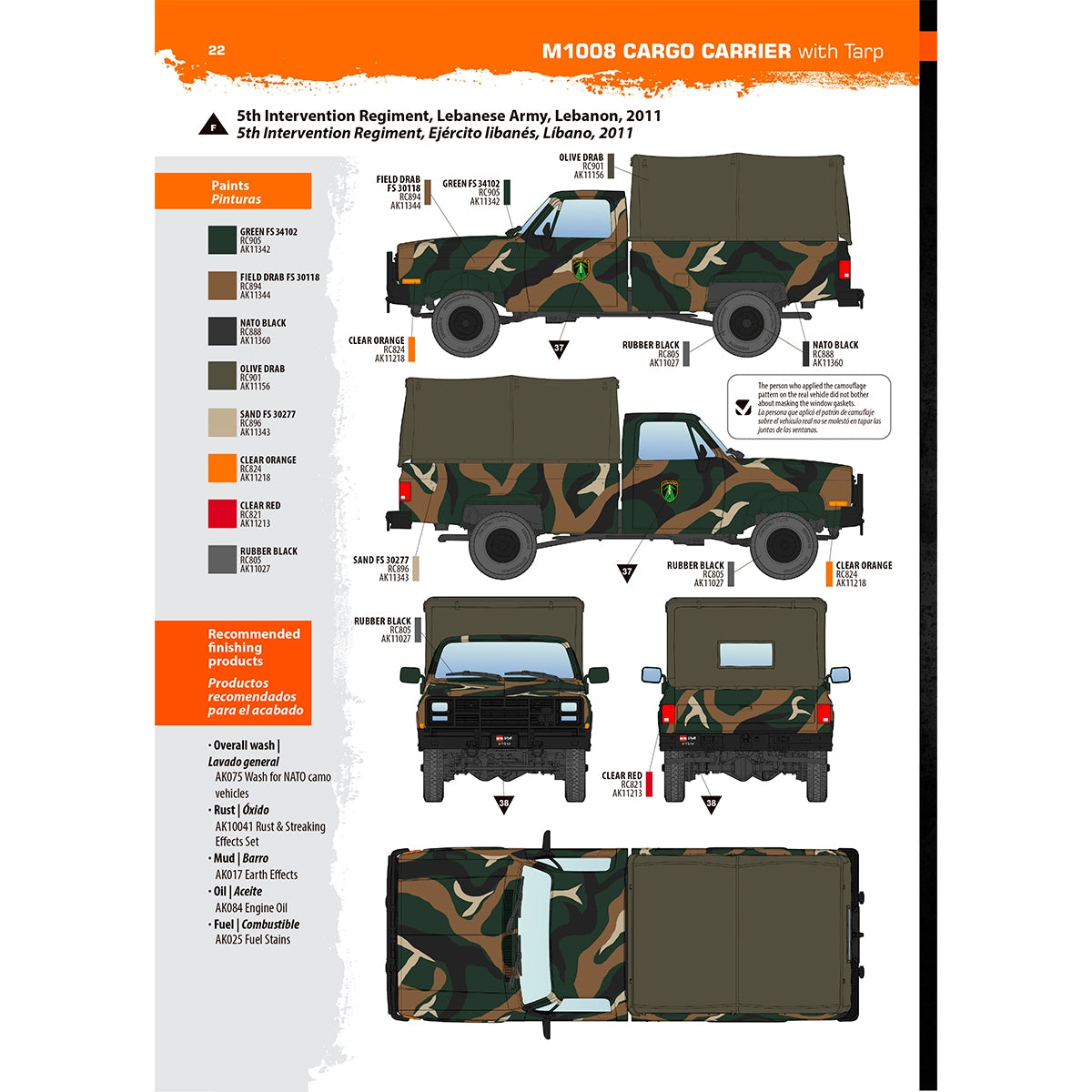 AK Interactive AK35031 M1008 TRANSPORT DE TROUPES AVEC BÂCHE 1/35  – imagen 15