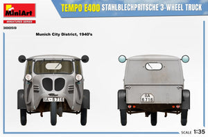 MiniArt 38059 TEMPO E400 STAHLBLECHPRITSCHE CAMION 3 ROUES 1/35 – imagen 10