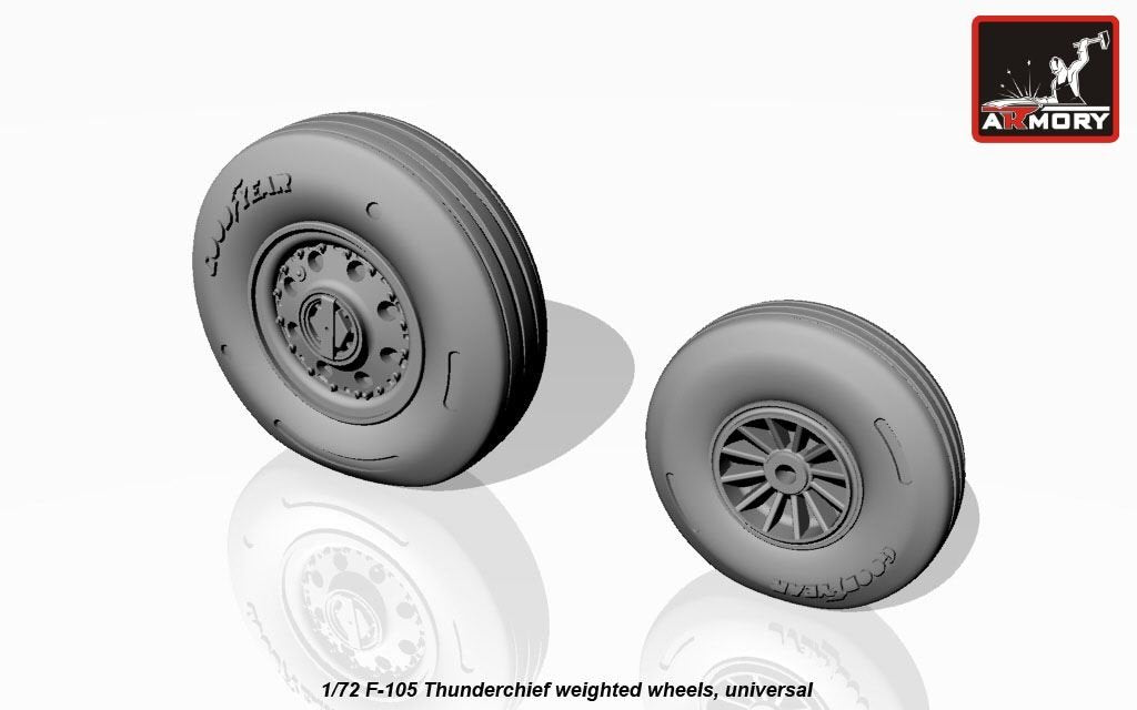 Roues Armory Models AW72313 F-105 Thunderchief avec pneus lestés 1/72 – image 4