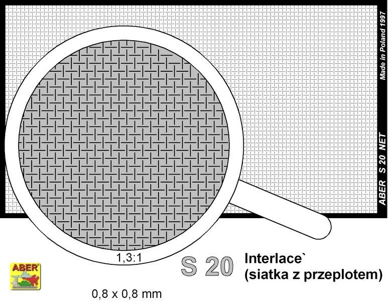 Filet Aber S-20 à mailles entrelacées de 0,8 x 0,8 mm – immagine 2