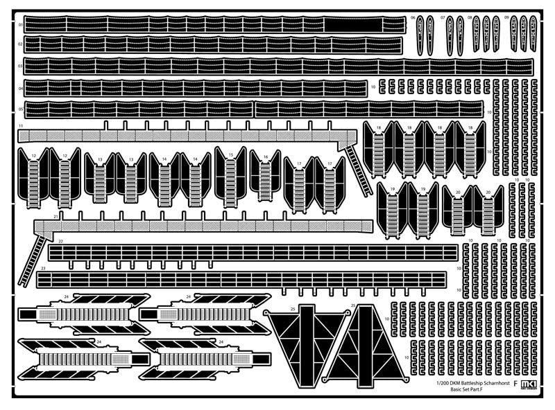MK1 Design MD-20024 DKM Cuirassé SCHARNHORST DX PACK pour Trumpeter 1/200 – Bild 54