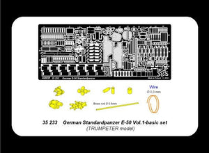 Aber 35233 Panzer standard allemand E-50 - vol. 1 - ensemble de base (1/35)  – imagen 4