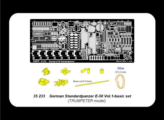 Aber 35233 Panzer standard allemand E-50 - vol. 1 - ensemble de base (1/35)  – imagen 4