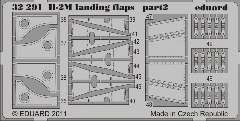 Eduard 32291 Il-2m landing flaps HOBBY BOSS 1/32 – zdjęcie 2