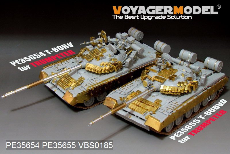 Maquette Voyager PE35654 Char de combat principal russe moderne T-80BV (lanceur de fumée inclus) (Pour TRUMPETER 05566) 1/35 – immagine 2