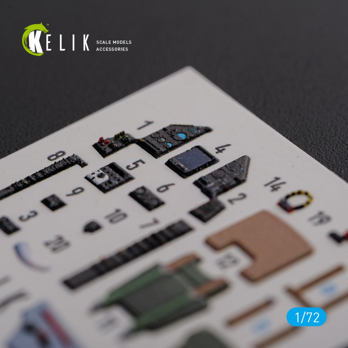 KELIK K72119 Mirage 2000C stickers 3D intérieur pour modèle Svit kit 1/72 – image 8