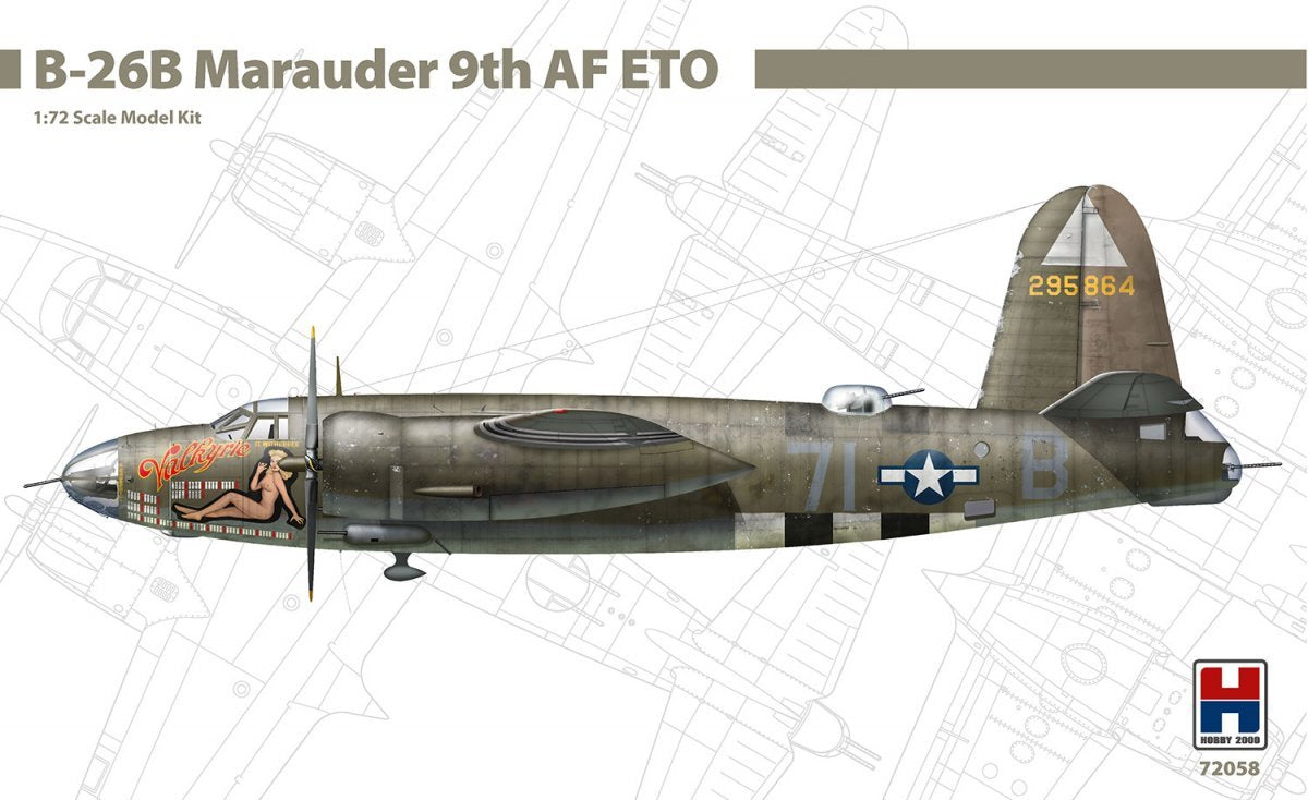 Hobby 2000 72058 B-26B Marauder (HASEGAWA + CARTOGRAPH + MASKS) 1/72