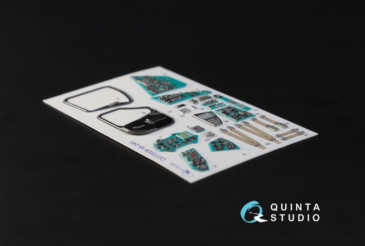 Intérieur imprimé en 3D et coloré sur papier décalcomanie Quinta Studio QD72006 Mi-24V (pour kit Zvezda) 1/72 – Bild 2