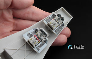 Intérieur imprimé en 3D et coloré sur papier décalcomanie Quinta Studio QD48032 F-16D (pour maquette Hasegawa) 1/48 – image 6
