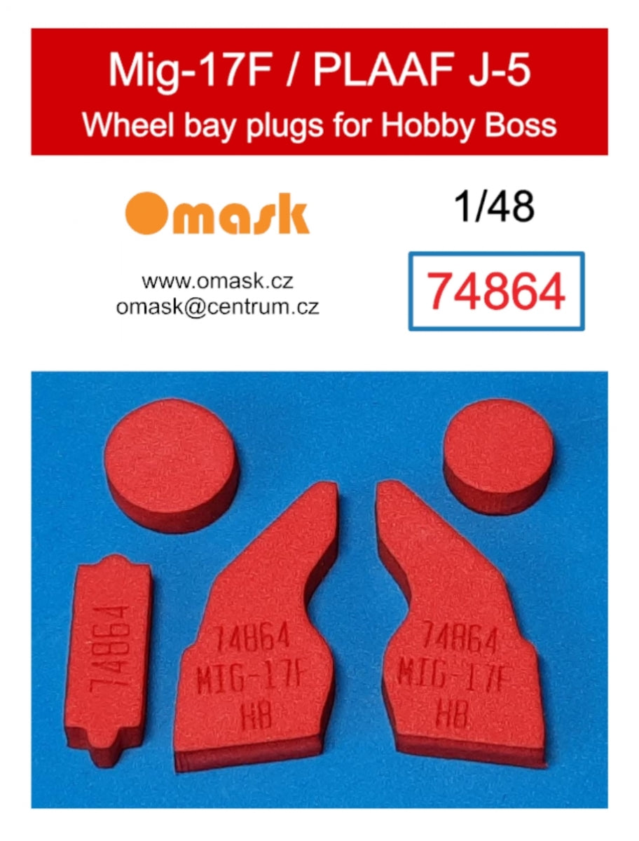 Omask 74864 Bouchons de puits de train d'atterrissage pour Mig-17F / PLAAF J-5 (pour Hobby Boss) 1/48