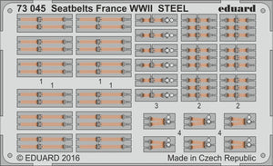 Eduard 73045 Ceintures de sécurité France Seconde Guerre mondiale ACIER 1/72