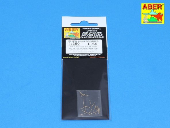 Aber 350L-69 Ensemble de 20 canons Breda de 20 mm / 65 pour navires de la marine italienne (1/350) – immagine 4