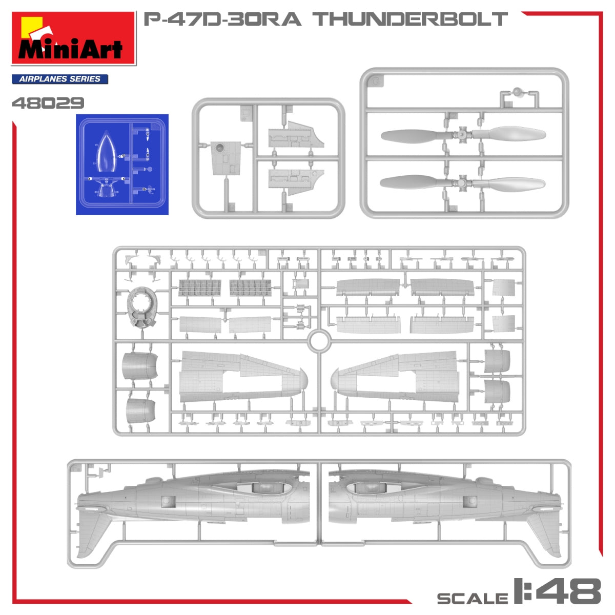 MiniArt 48029 P-47D-30RA THUNDERBOLT - Kit avancé 1/48 – imagen 9