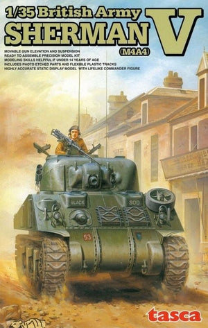 Asuka 35-016 Char moyen Sherman de l&amp;#39;armée britannique (V/M4A4) 1/35