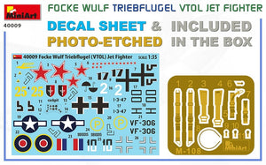 MiniArt 40009 Focke Wulf Triebflugel (VTOL) chasseur à réaction 1/35  – immagine 2
