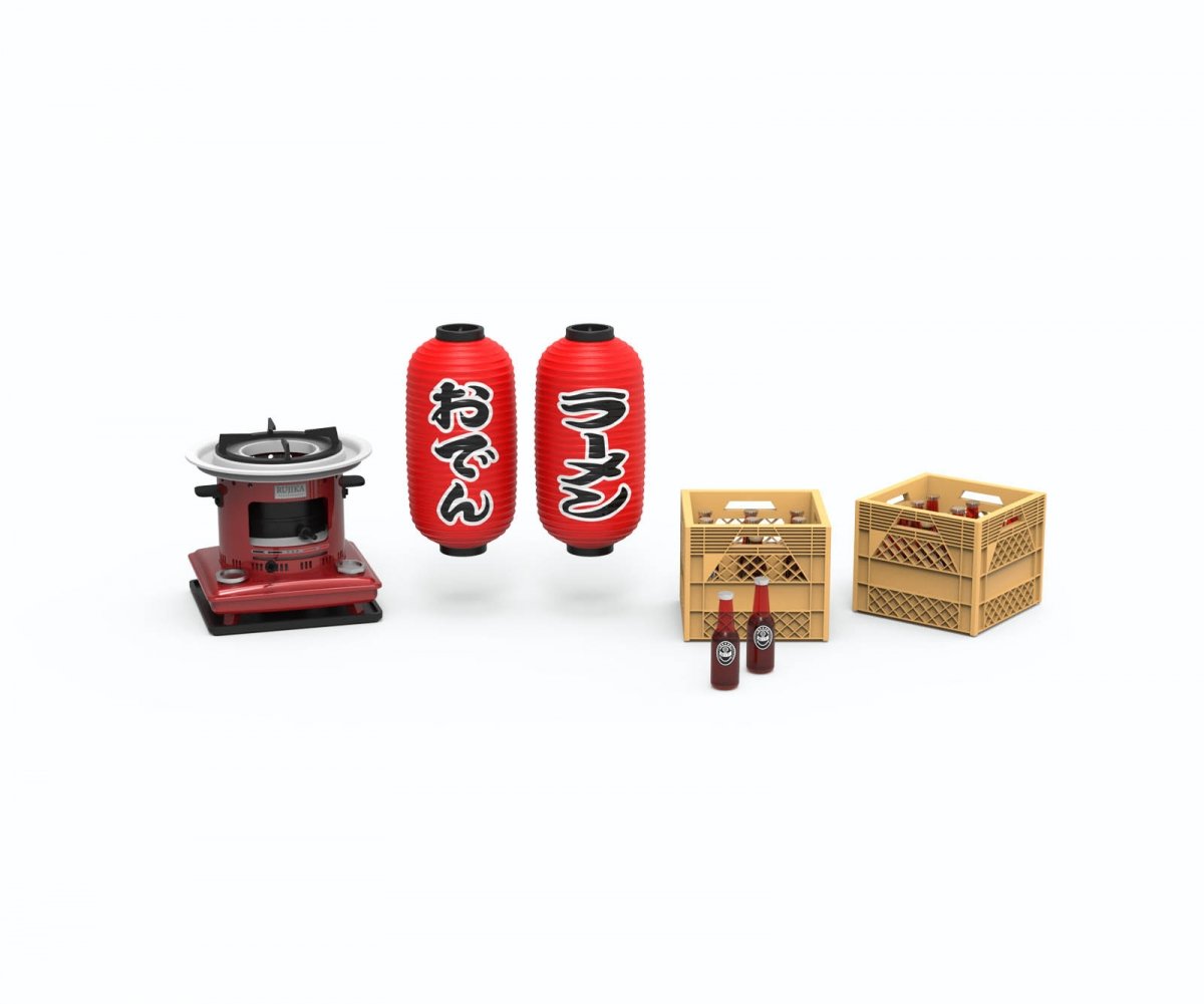 KA Models KA-24015 Ensemble d'accessoires années 60-70 D 1/24