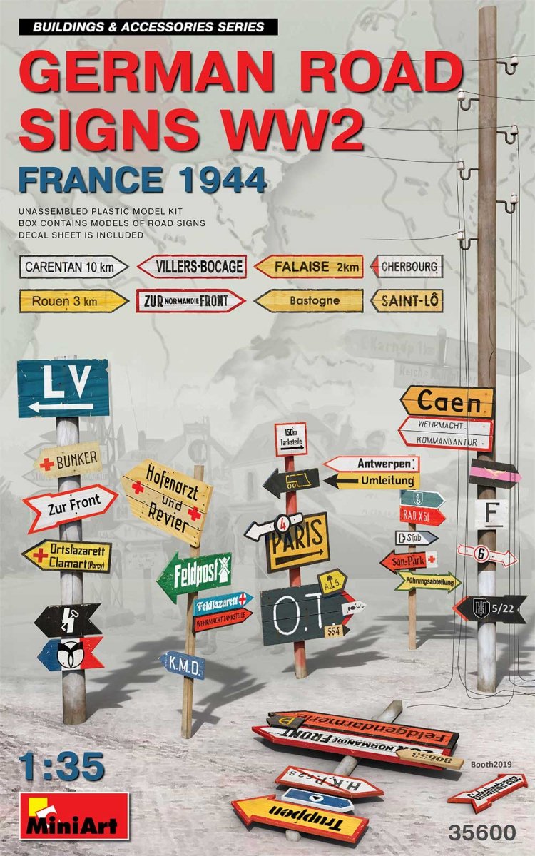 MiniArt 35600 PANNEAUX DE ROUTE ALLEMANDS SECONDE GUERRE MONDIALE (FRANCE 1944) 1/35