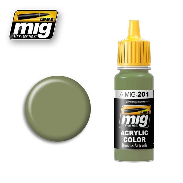 Munitions Mig Jimenez 0201 FS 34424 Gris clair vert 17 ml