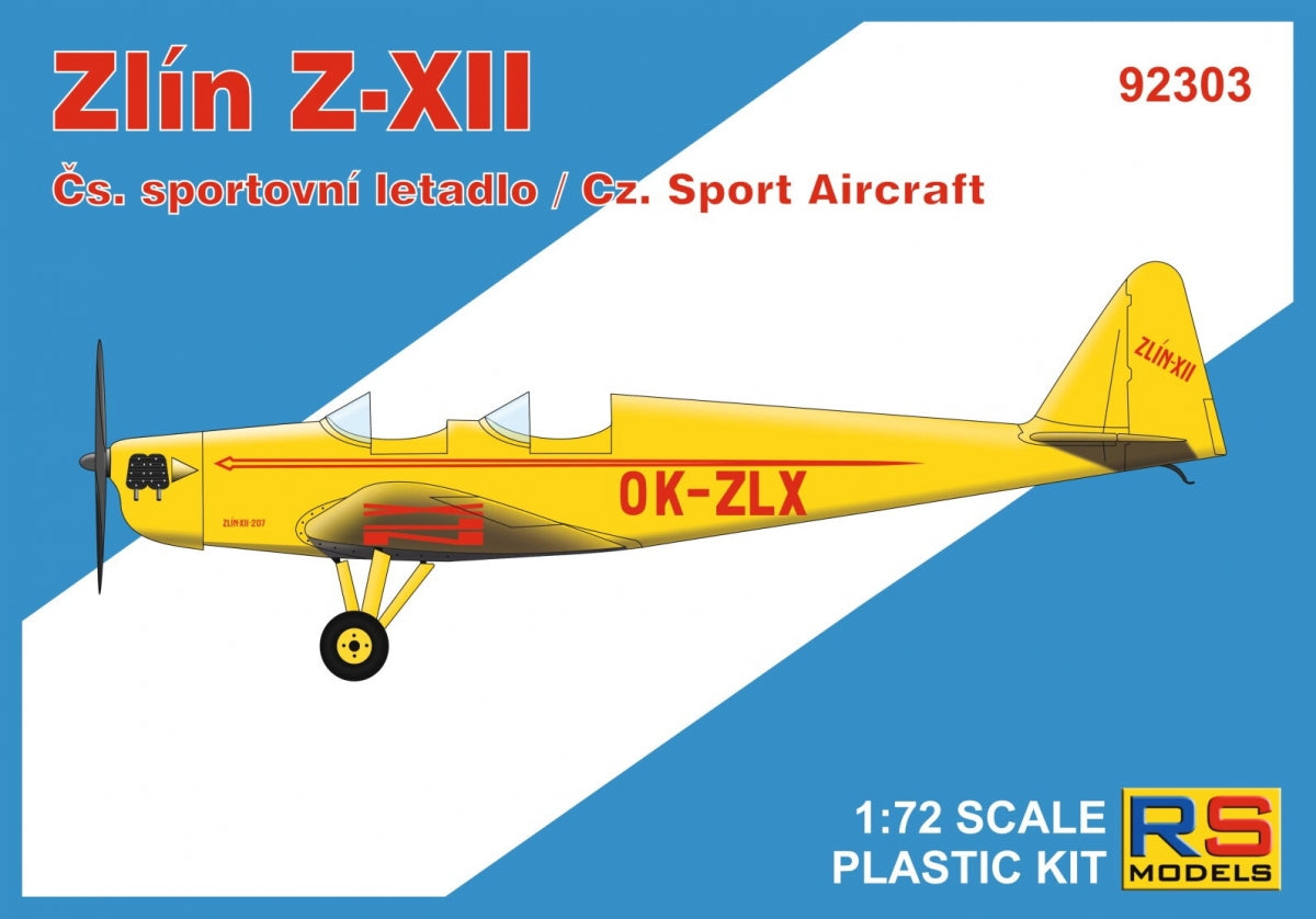 RS Models 92303 Zlin Z-XII Vol. Avion de sport 1/72