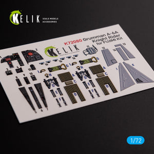 KELIK K72080 Grumman A-6A Knight Rider autocollants 3D intérieurs pour kit Fujimi 1/72
