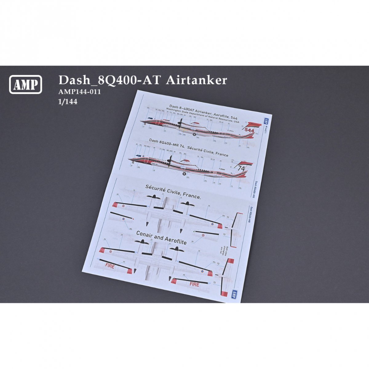 AMP 144011 Dash 8Q400-AT Airtanker - Avion de ligne régional canadien à courte portée 1/144 – Bild 7