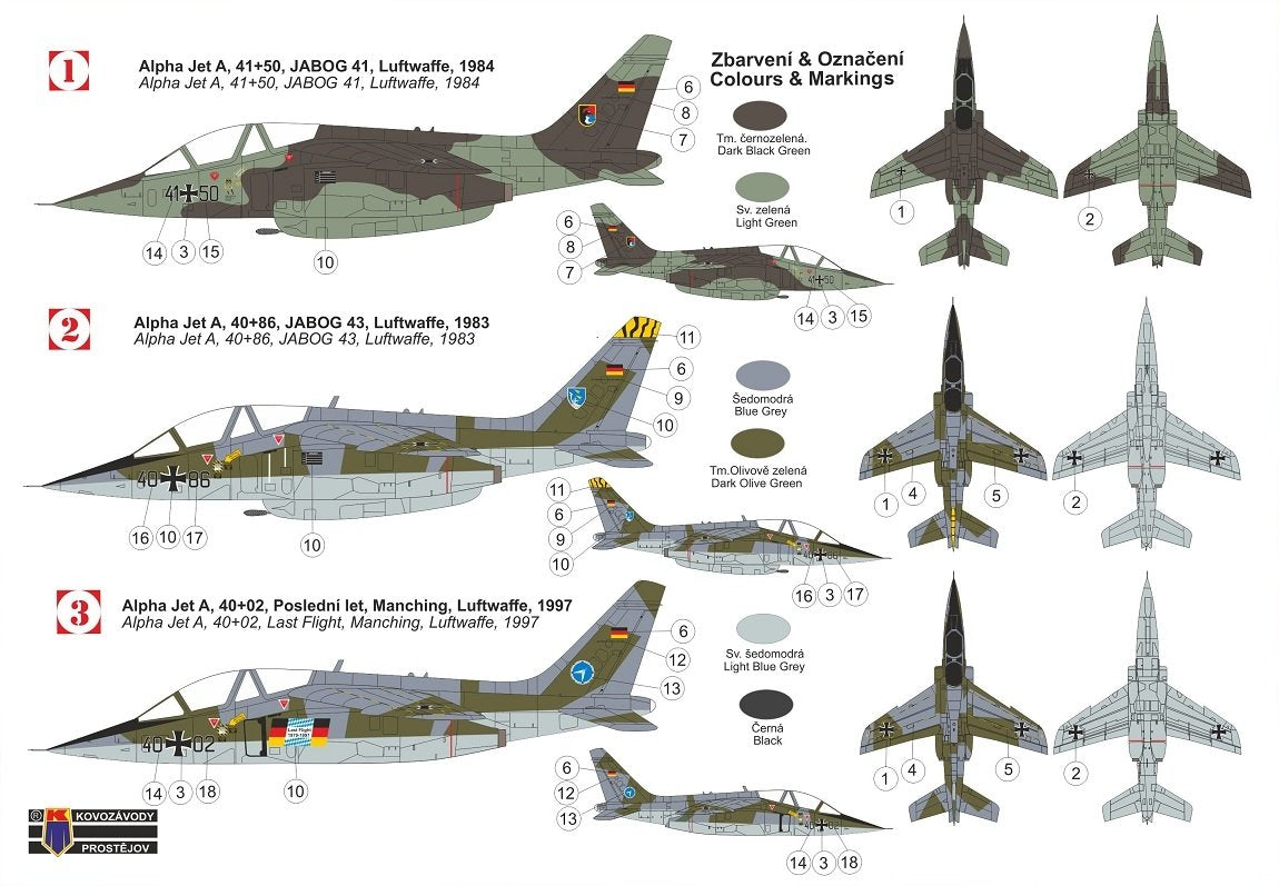 Kovozavody Prostejov KPM0266 Alpha Jet A &amp;quot;Bundesluftwaffe&amp;quot; 1/72 – immagine 2