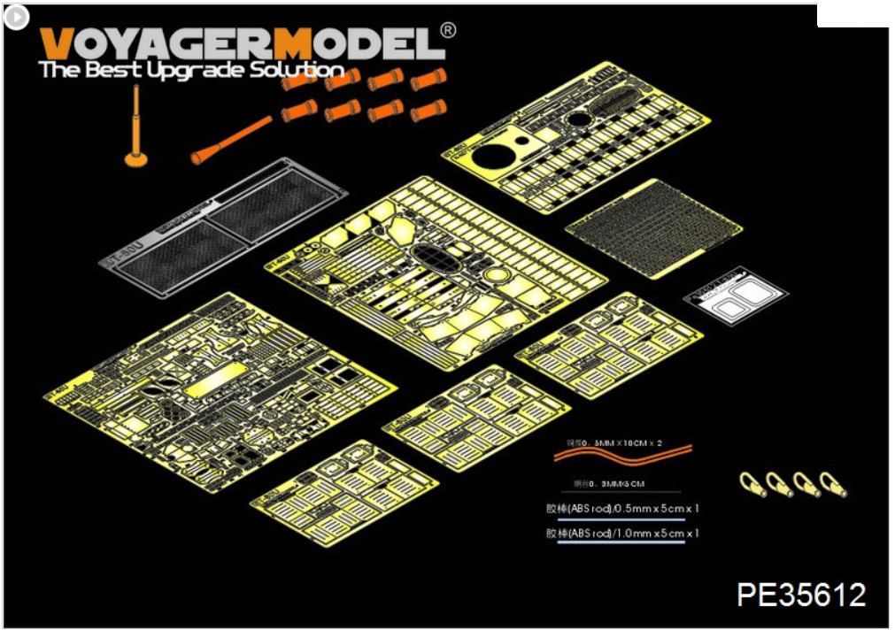 Maquette Voyager PE35609 Char moyen russe moderne T-62 ERA Mod.1962 Basic pour TRUMPETER 01555 1/35 – image 5
