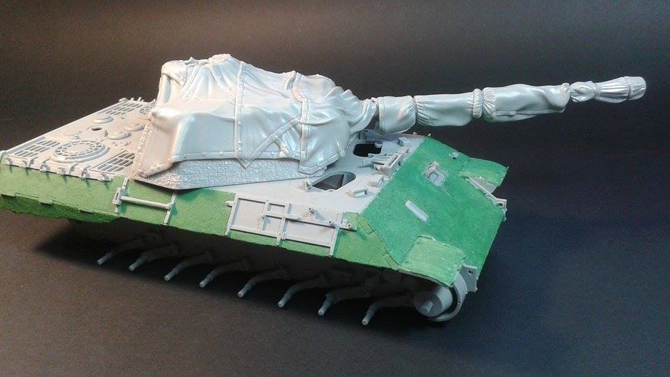 Panzer Art RE35-420 Tourelle Panther A/G avec filet de camouflage Zeltbahn 1/35 – image 3