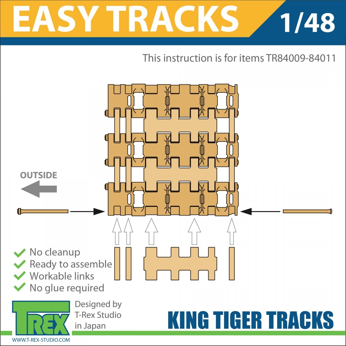 T-Rex Studio TR84011 Porsche Jagdtiger Tracks 1/48 – zdjęcie 5