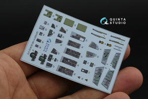 Intérieur imprimé en 3D et coloré sur papier décalcomanie Quinta Studio QD72031 F-14D (GWH) 1/72 – image 2