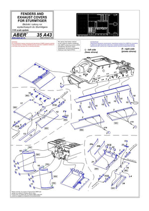 Aber 35A043 Garde-boue pour Sturmtiger (1/35) – image 4
