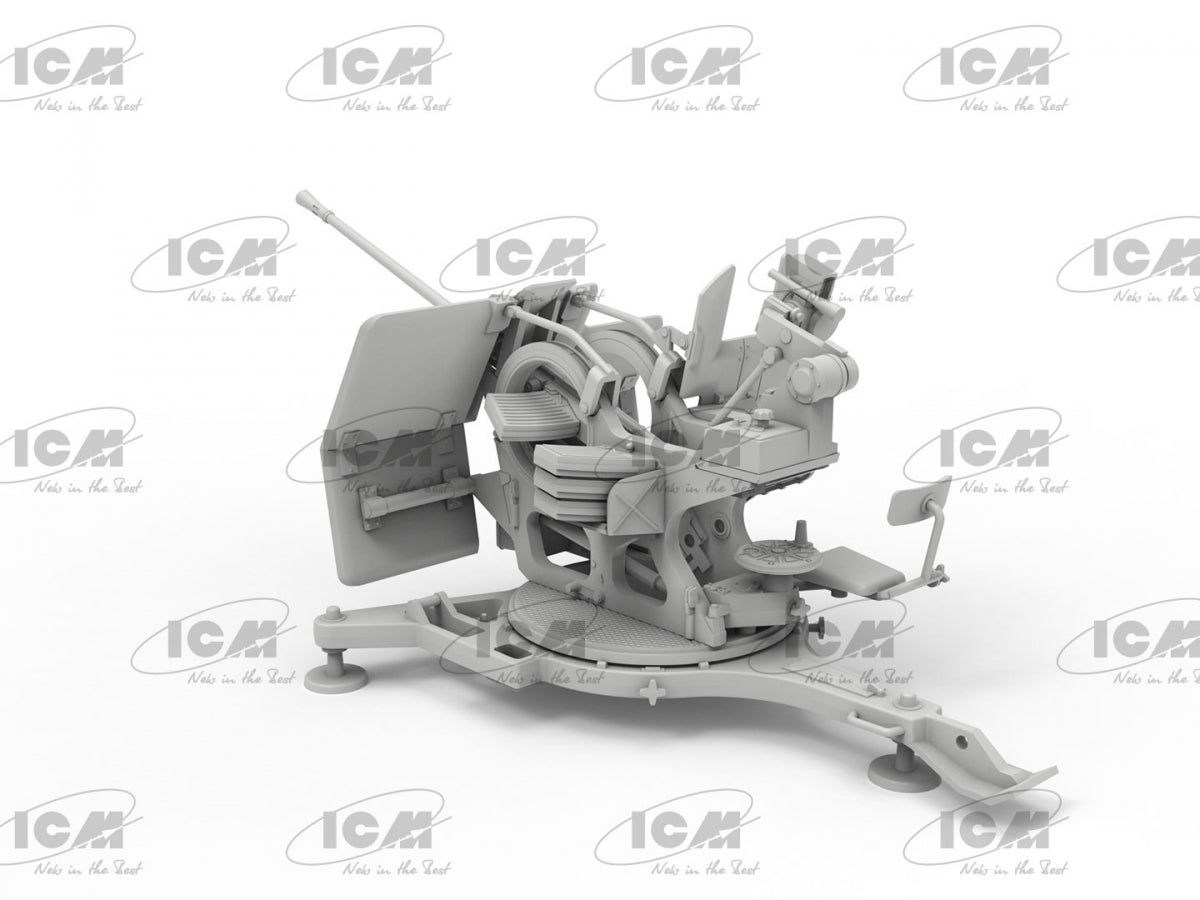 ICM 35717 Flak 38 Canon antiaérien allemand de la Seconde Guerre mondiale, échelle 1/35 – image 5