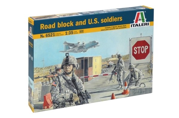 Italeri 6521 ROAD BLOCK ET SOLDATS AMÉRICAINS