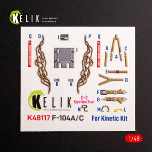 KELIK K48117 F-104 A/C - interior 3D decals for Kinetic kit 1/48