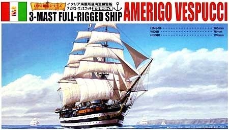 Aoshima 04427 Maquette italienne à trois mâts Amerigo Vespucci 1/350