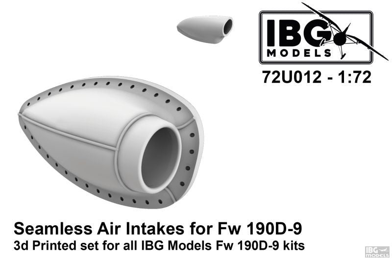 Prises d'air sans joint IBG 72U012 pour Fw 190D-9, kit imprimé en 3D pour maquettes IBG au 1/72