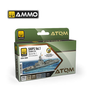AMMO par Mig Jimenez 20600 ATOM Kit Débutant : Ships Vol.1 6x20ml