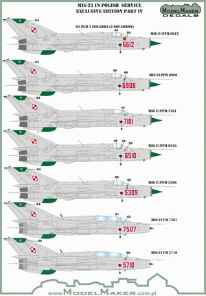 Décalcomanies ModelMaker D48153 MiG-21 en service polonais, édition exclusive partie IV 1/48 – image 3
