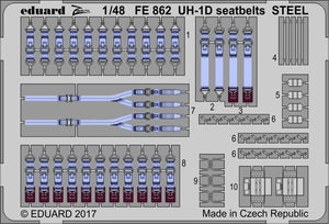 Ceintures de sécurité Eduard FE862 UH-1D STEEL KITTY HAWK 1/48