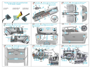 Intérieur imprimé en 3D et coloré sur papier décalcomanie Quinta Studio QD24003 Porsche 959 (Tamiya) 1/24 – imagen 2