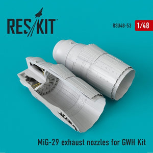 RESKIT RSU48-0053 Tuyères d&amp;#39;échappement MiG-29 pour maquette Great Wall Hobby au 1/48