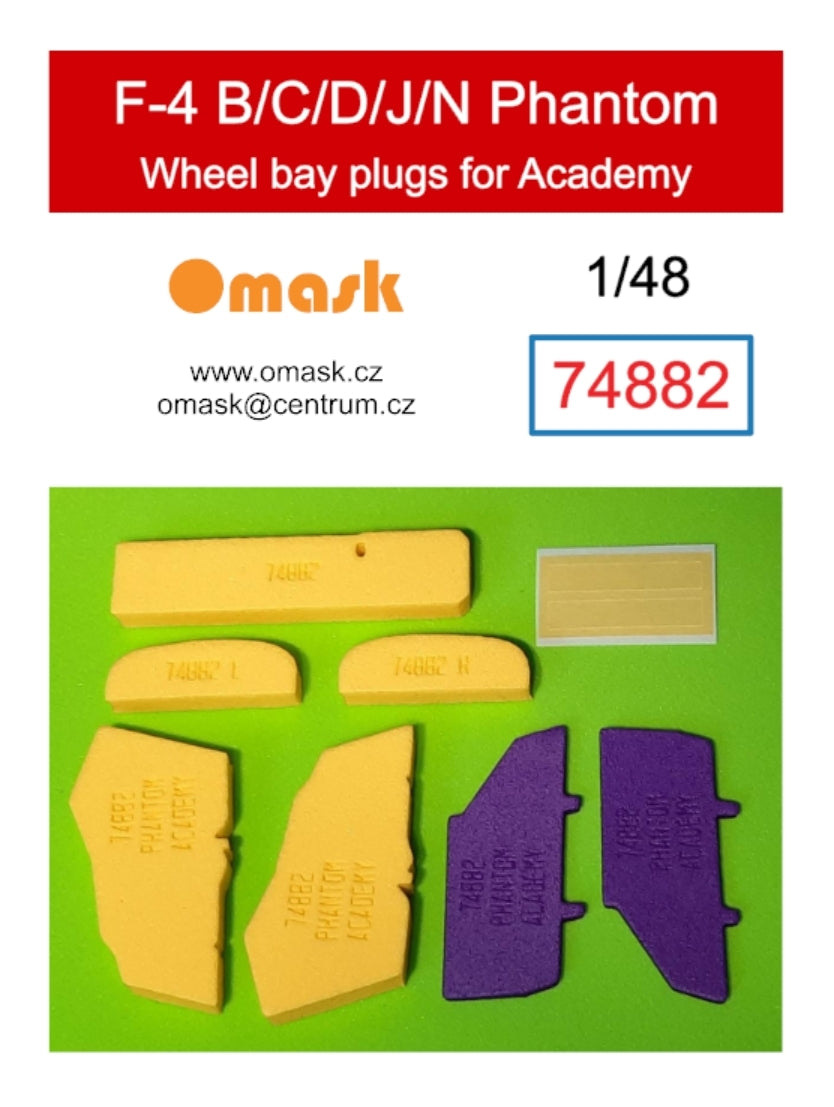 Omask 74882 Bouchons de puits de train d'atterrissage pour F-4B/C/D/J/N Phantom (pour Academy) 1/48
