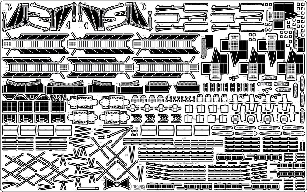 Pontos 23001F2 BISMARCK 1941 Detail Up Set Basic Ver.2 1/200 – zdjęcie 6