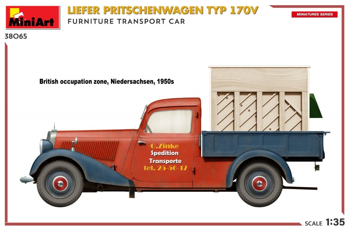 MiniArt 38065 LIEFER PRITSCHENWAGEN TYP 170V. VOITURE DE TRANSPORT DE MEUBLES 1/35 – immagine 12