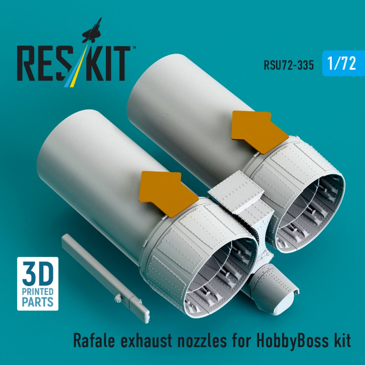 RESKIT RSU72-0335 Rafale exhaust nozzles for HobbyBoss kit (3D Printed) 1/72