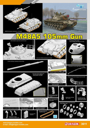 Dragon 3611 M48A5 Canon de 105 mm (1/35)