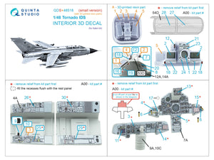 Quinta Studio QDS+48518 Tornado IDS Intérieur coloré imprimé en 3D sur papier décalcomanie (Italeri) (petite version) (avec pièces en résine imprimées en 3D) 1/48 – immagine 7