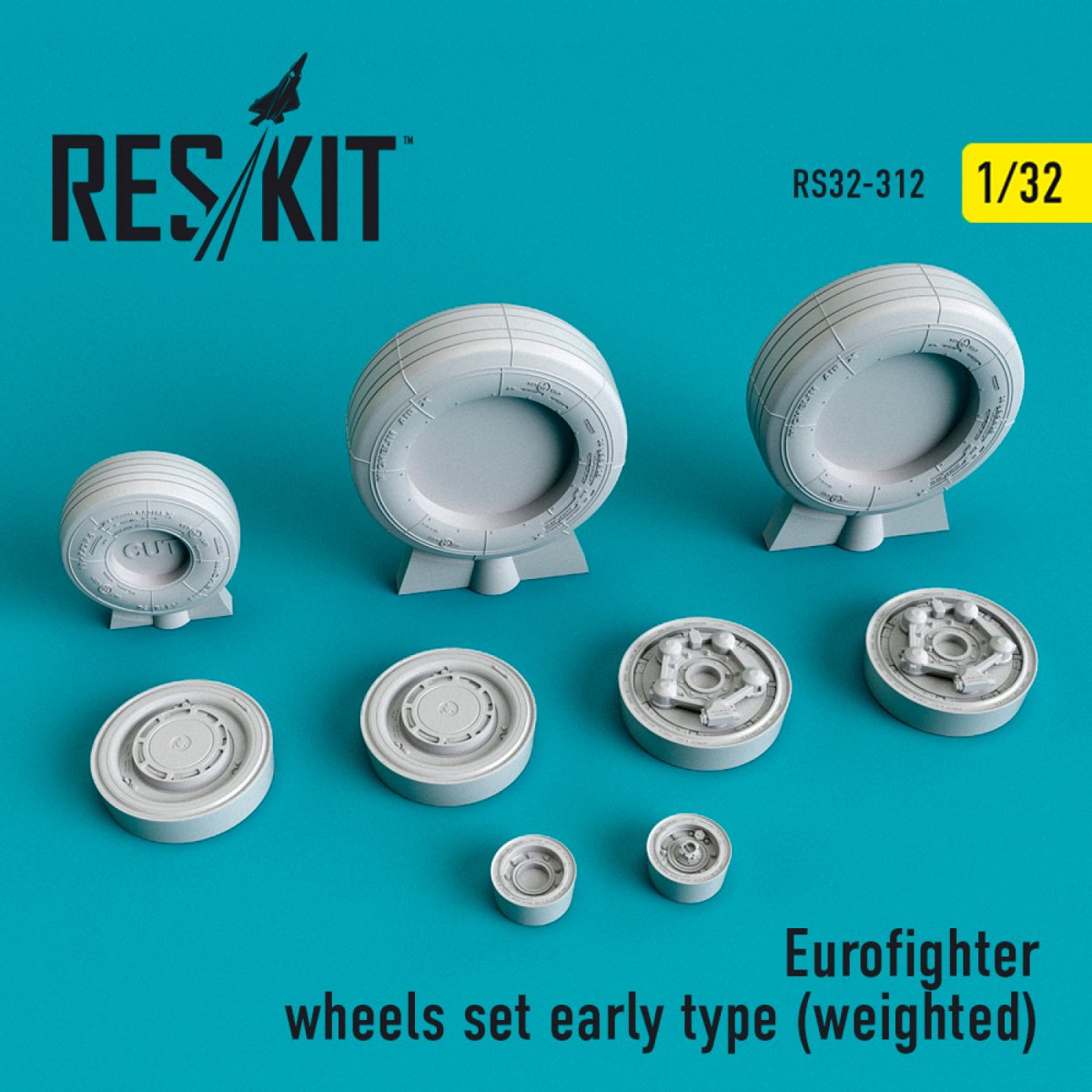 RESKIT RS32-0312 JEU DE ROUES EUROFIGHTER (PREMIÈRE VERSION) (LESTÉ) 1/32